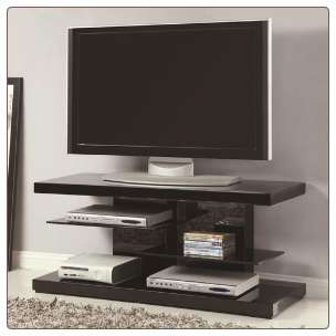Modern TV Stand with Alternating Glass Shelves - Coaster