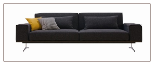J & M Charcoal Grey Fabric K-56 Sofa Bed