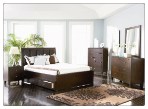 Loretta 5 Piece Bedroom Set in Deep Brown Finish - Coaster 201511