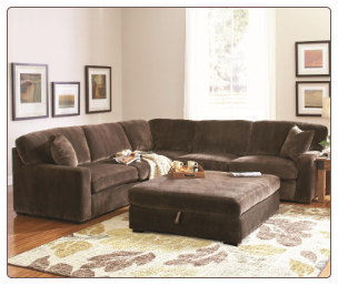 COASTER LUKA CB CASUAL L-SHAPED SECTIONAL WITH TRACK ARMS AT AL-MART FURNITURE