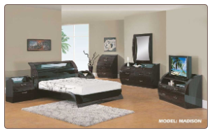 Madison- Madison Bedroom  Set by Glboal Furnither USA (Queen)