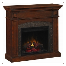 Mahogany Dual Mantel Electric Fireplace with Corner Option