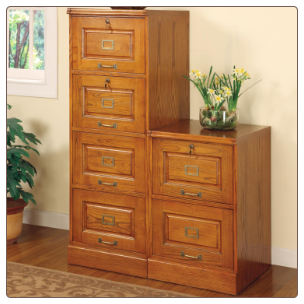 Palmetto Oak File Cabinet with 4 Drawers by Coaster