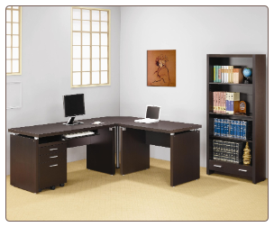 Papineau Contemporary L Shaped Computer Desk by Coaster