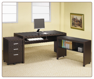 Papineau L Shape Computer Desk with Storage by Coaster