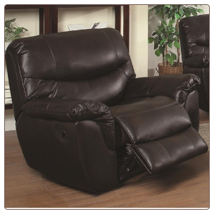 Casual Glider Recliner with Pillow Top Arms