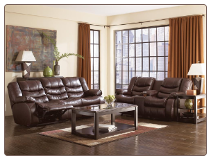 Revolution - Burgundy Leather Living Room Set Signature Design by Ashley Furniture