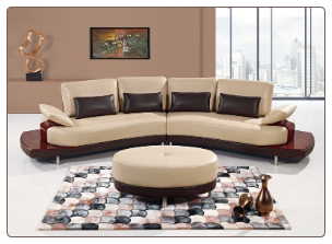 Modern Dual Tone Sectional Sofa
