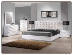 Verona Bedroom Set with Unique 3D Surfaces by J&M Furniture USA