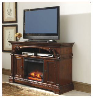 Alymere 60-Inch TV Stand  W/ Fire place  by Ashley Design