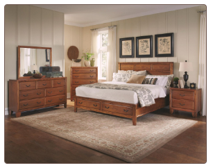 Willow Creek Bedroom Set with Panel Bed in Black Finish - 201321