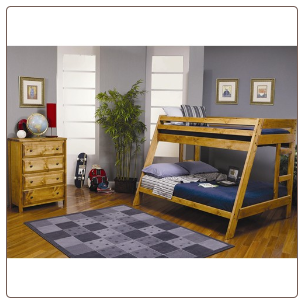 Wrangle Hill Twin Over Full Bunk Bed with Built-In Ladder by Coaster