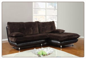 Two Tone Champion Chocolate 2 PC Sectional Sofa Set with Swivel Chair