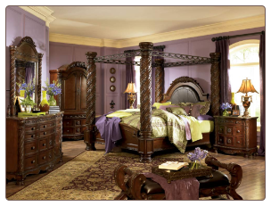 North Shore - King Canopy Bedroom Set Signature Design by Ashley Furniture