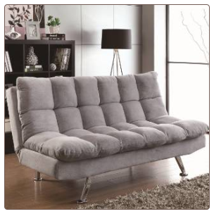 Coaster Furniture 500775 Sofa Bed in Gight Grey Teddy Bear Fabric