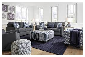 Kiessel Nuvella 3pc Living Room Set in Steel Gray