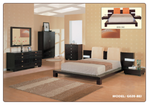 Queen Modern Bedroom Set with Platform Bed, 'G020' Collection by Global Furniture USA