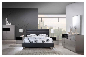 Global Furniture 8284-BIANCA Black / Bianca Bedroom Set