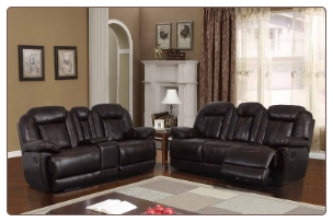 U8304 Reclining Living Room Set in Charcoal