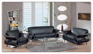 Love Seat U552  "Black" by Global Furniture