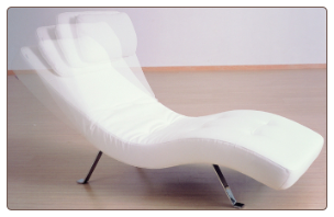 J & M Relax Lounger Sleep Chair Euro Design in White or Black LR01 (176018)