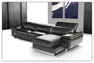 OREGON 1 -   ITALIAN LEATHER SECTIONAL BY J&M FURNITURE USA