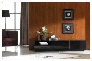 TV027 BLACK HIGH GLOSS TV STAND by J&M Furniture