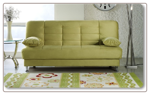 Green Micro Fiber Sofa Bed