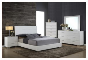 Nova White Bedroom Set by Global