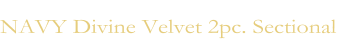 NAVY Divine Velvet 2pc. Sectional